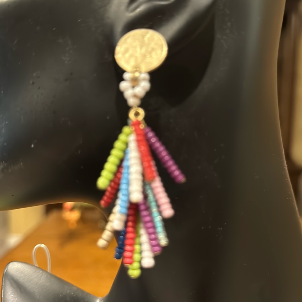 CHICOS SKYLAR MULTI FRINGE EARRINGS